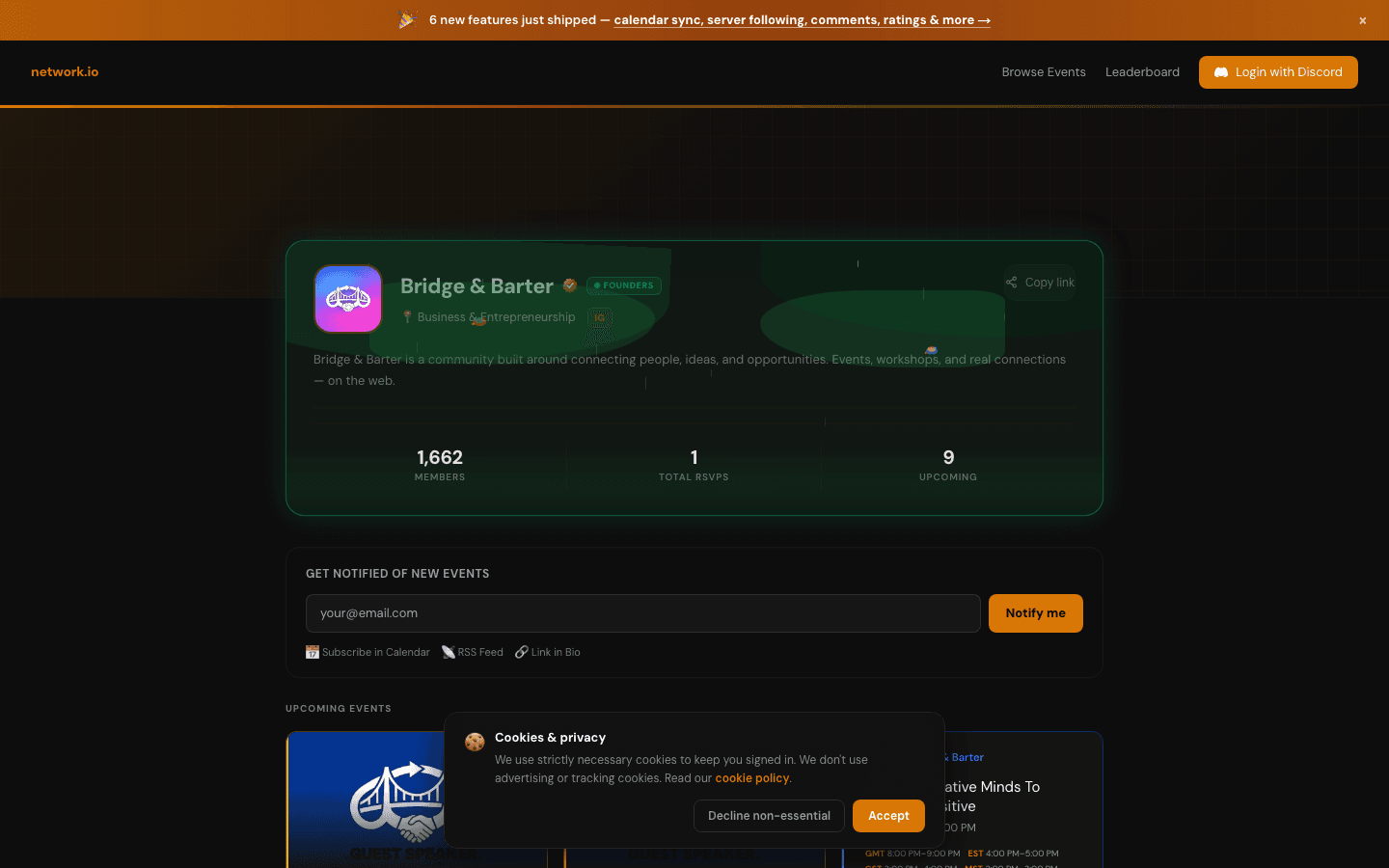 Your server's own public page